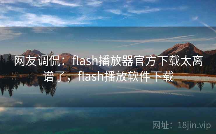 网友调侃：flash播放器官方下载太离谱了，flash播放软件下载